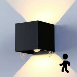 Applique murale led 12w avec dtecteur de mouvement - clairage tanche pour extrieur