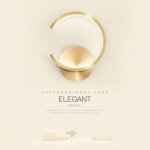 Applique murale led au design nordique moderne luminaire décoratif lumière chaude de type a dorée de ... Applique murale led au design nordique moderne luminaire décoratif lumière chaude de type a dorée de ...