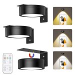 Applique murale led [lot de 3] lampe pour peinture murale avec tlcommande minuterie luminosit  5 ...
