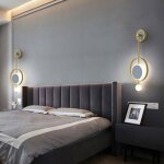 Applique murale led ronde dorée applique murale dintérieur décorative avec finition laiton et abat - ... Applique murale led ronde dorée applique murale dintérieur décorative avec finition laiton et abat - ...