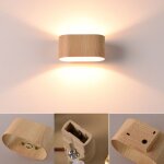 Applique murale m�tal effet bois �clairage haut et bas douille g9 ampoule non incluse.
