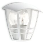 Applique murale - philips - creek - blanc - 1x60 w - socle 230 v - e27 - ip44