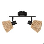Applique murale / plafonnier myha beige 28x15cm - atmosphera cr�ateur dint�rieur