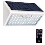 Applique murale solaire led extrieur sans fil - super bright - capteur de mouvement - tlcommande