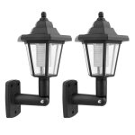 Applique murale solaire � led � induction d�coration de pelouse jardin parc paysage hexagonal r�glable ...