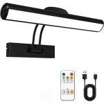 Applique murale télécommandée lampe à tableau led sans fil tête de lampe led rotative avec minuterie Applique murale télécommandée lampe à tableau led sans fil tête de lampe led rotative avec minuterie