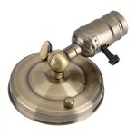 Applique murale - vintage - bronze - interrupteur e27 - 1 ampoule - int�rieur 220v