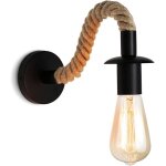 Applique murale vintage en corde de chanvre applique murale industrielle idal pour loft couloir chambre ...