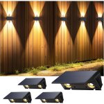 Applique solaire extrieur nouvelle gnration 2025 haut & bas applique murale solaire blanc chaud 1500mah ...