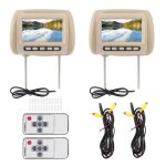 Appui - t�te de voiture universel 7 pouces hd 2 pi�ces lecteur vid�o lcd commande sans fil affichage ...