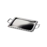 Plateau - aps - schöner essen - inox 18% - 75 x 44 cm - anses en fonte zinguée Plateau - aps - schöner essen - inox 18% - 75 x 44 cm - anses en fonte zinguée