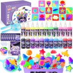 Aqua gel jeux espace 53pcskit cr�atif enfant avec 22 couleurs de water gel et 16 moules fus�e �toile ...