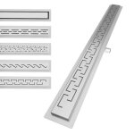 Aquamarin caniveau de douche - linaire acier inoxydable 100 cm grille  pont - drain de douche coulement ...