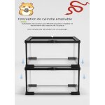 Aquarium terrarium transparent en verre - bac d?levage pour poissons - tortues - lzards - reptiles ...