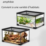 Aquarium terrarium transparent en verre - bac d?levage pour poissons - tortues - lzards - reptiles ...