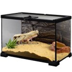 Aquarium terrarium transparent en verre - bac d?levage pour poissons - tortues - lzards - reptiles ...