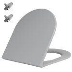 Aquawise abattant wc avec frein de chute r�sine duroplast antibact�rienne charni�res inoxydables d�montage ...