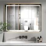 Aquawise miroir salle de bain led 80x60cm �clairage int�gr� 3 couleur r�glable antibu�e gradateur m�moire ...