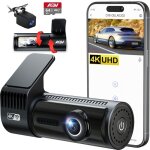 Aqv d18 camra de voiture 4k + 1080p dashcam angle 170 + 140 vision nocturne infrarouge g - sensor ...