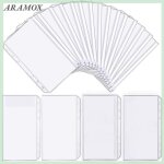 Aramox 12 pochettes pour classeur a6 en pvc transparent avec fermeture �clair enveloppes budget en plastique ...