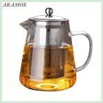 Aramox prot�ge - th� th�i�re en verre avec un th��tre � th� en acier inoxydable amovible culinaires support ...