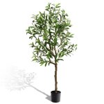 Arbre artificiel alightup plante artificielle olivier haute 120cm avec pot