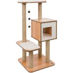 Arbre � chat - l. 56 x l. 56 x h. 121 cm - vesper high base - catit - poteaux en jonc de mer - coussins ...