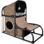 Arbre � chat arbre a chat design niche chat ext�rieur interieur cabane chat avec litiere int�gr�e griffoir ...