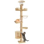 Arbre � chat g�ant - fianao - structure stable jusqu?au plafond 310cm - 6 couches modulables - perchoir ...