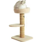 Arbre � chat griffoir - zolux - stable - espace de repos - jeu souris - sisal - 70 cm - bor�al - beige ...