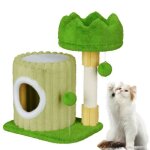 Arbre à chat hauteur 53cm tour de jeux poteau griffoir chat mobilier 1 plateforme 1 niche poteaux à griffer ... Arbre à chat hauteur 53cm tour de jeux poteau griffoir chat mobilier 1 plateforme 1 niche poteaux à griffer ...