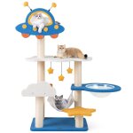 Arbre � chat multi - niveaux 124 cm costway th�me de lespace perchoir en forme dufo poteaux � gratter ...