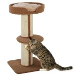 Arbre à chat - pawhut - avec griffoir - 2 plateformes - coussin - perchoirs avec bord relevé - marron ... Arbre à chat - pawhut - avec griffoir - 2 plateformes - coussin - perchoirs avec bord relevé - marron ...