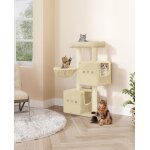 Arbre à chattour de jeux 98 cm meubles de maison pour chats avec 2 niches grande plate - forme sisal ... Arbre à chattour de jeux 98 cm meubles de maison pour chats avec 2 niches grande plate - forme sisal ...