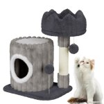Arbre à chat tour de jeux hauteur 53cm poteau griffoir chat mobilier 1 plateforme 1 niche poteaux à griffer ... Arbre à chat tour de jeux hauteur 53cm poteau griffoir chat mobilier 1 plateforme 1 niche poteaux à griffer ...
