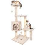 Arbre  chat112cmtour de jeux stable pour chatarbre  grimper multi - niveaux avec4poteaux en sisal3plateforme ...