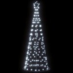 Arbre de nol lumineux - 200 led - blanc froid - 182 cm - 8 effets dclairage