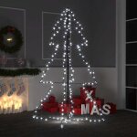 Arbre de nol - vidaxl - cne - 200 led - intrieur / extrieur - blanc