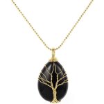 Arbre de vie obsidienne en forme de larme pendentif collier pierres précieuses naturelles cristal chakra ... Arbre de vie obsidienne en forme de larme pendentif collier pierres précieuses naturelles cristal chakra ...