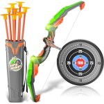 Arc et fl�che pour jouets pour enfants avec lumi�re led - comprend 1 arcciblecarquois avec 8 fl�ches ...