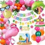 Arche ballon anniversaire tropicaux hawaii ballon guirlande arch anniversaire fille tropicale ballon ...