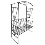 Arche de jardin avec banc 2 places outsunny arche  rosiers pour plantes grimpantes fleurs - dcorer ...