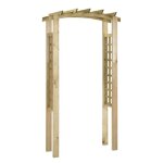 Arche de jardin en bois - akozon - 110x60x220 cm - treillis - rsistance  la corrosion