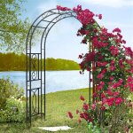 Arche jardin fer forgé extérieur - arceau rosier pour mariage 134x59x215cm - support rosier grimpant ... Arche jardin fer forgé extérieur - arceau rosier pour mariage 134x59x215cm - support rosier grimpant ...