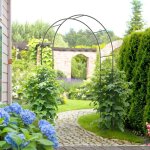 Arche de jardin noire - portique mtal 140 x 40 x 240 cmpour plantes grimpantes - structure dcoration ...