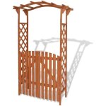 Arche pour jardin avec portique bois massif 120 x 60 x 205 cm pergola portail de jardin arceau  rosiers ...