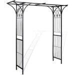 Arche de jardin pour roses et plantes grimpantes 200 x 52 x 204 cm noir a414