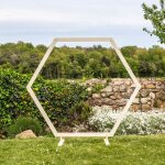 Arche mariage bois hexagonale 160 m dcoration mariage kit pour crmonie laque montage facile stock couleurs ...