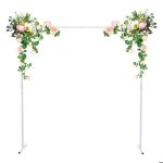 Arche de mariage - cadre carr� - 2 x 2 m - blanc - support de fond autoportant - tube en fer galvanis� ...