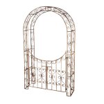 Arche de jardin - d�coshop26 - 10 0003944 - fer forg� - marron - portillon inclus